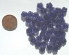 50 3x8mm Tanzanite Cupped Flowers